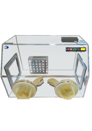 Laboratory glove box under nitrogen