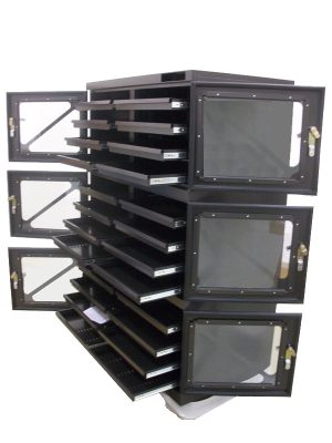 Armoire sèche sur mesure - Tiroirs coulissants compartimentés